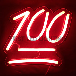 100 Emoji - NeonFX Sign-First LED Lighting Center