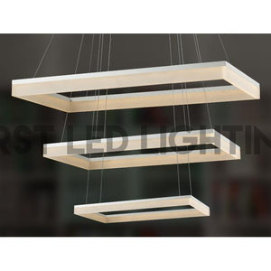 3-Rectangle CCT LED Pendant Chandelier - 5601-3-First LED Lighting Center